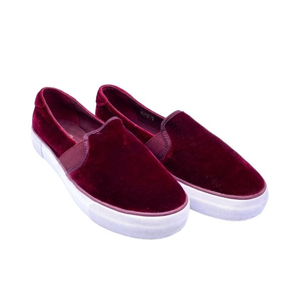 Mix No. 6 Shoes - Red Velvet Mix No. 6 Gilley Slip-on Platform Sneaker Size 8.5 Loafer Shoes